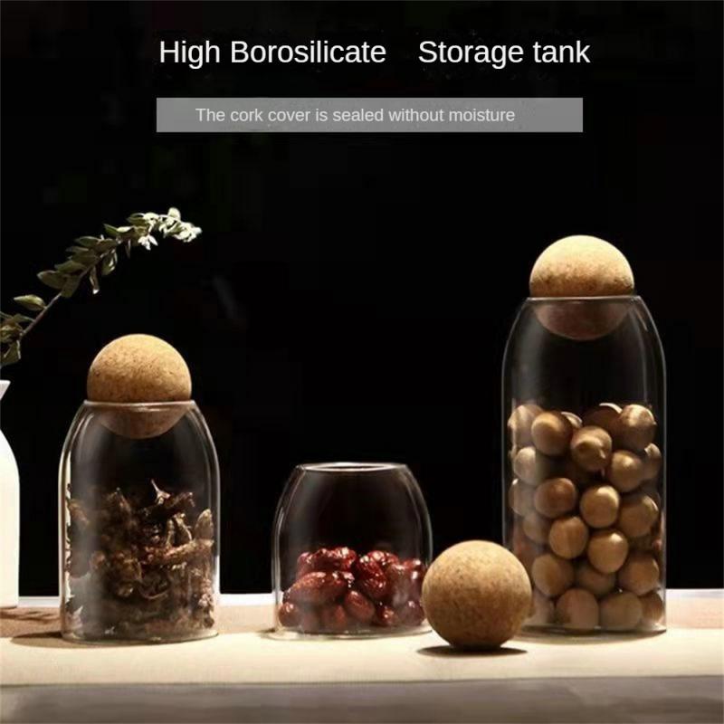 Ball Cork Glass Jar - TheEcoKitchenPlus