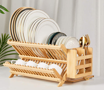 Bamboo Dish Drying Rack