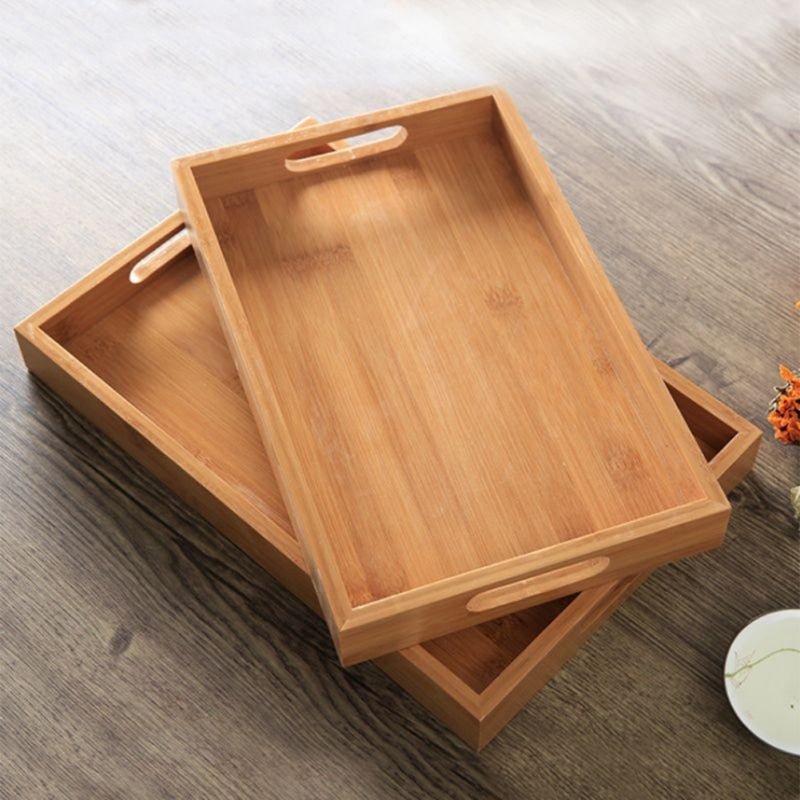 Bamboo Rectangular Tray - TheEcoKitchenPlus