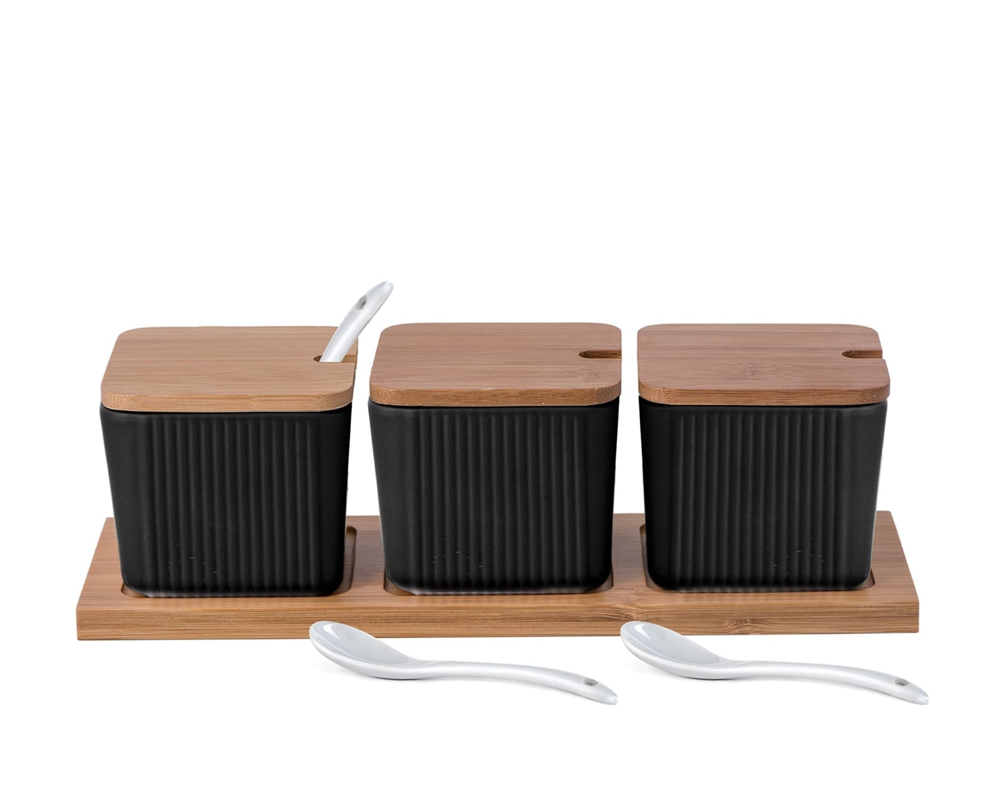 Kitchen Canister Set With Bamboo Lid - TheEcoKitchenPlus