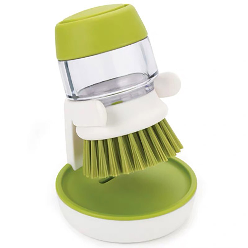 4 PC Scrubber Soap Dispenser Brush Cleaning Pan Pot Dish Bowl Wash